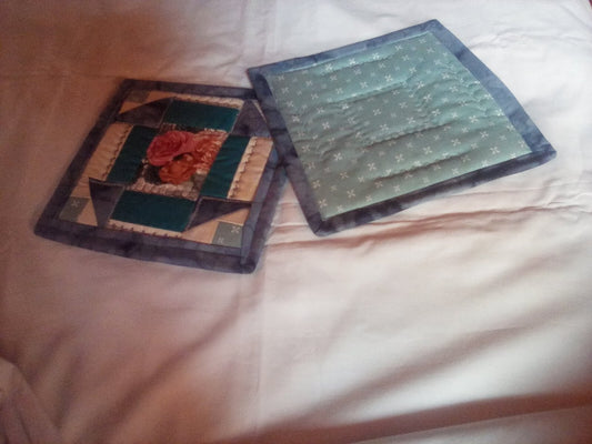 Blue Floral Pot Holder