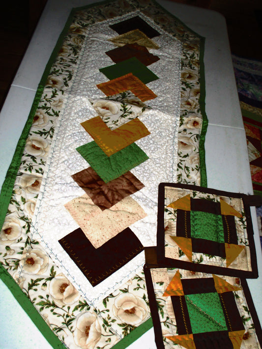Decorative Table Runner and Pot Holders