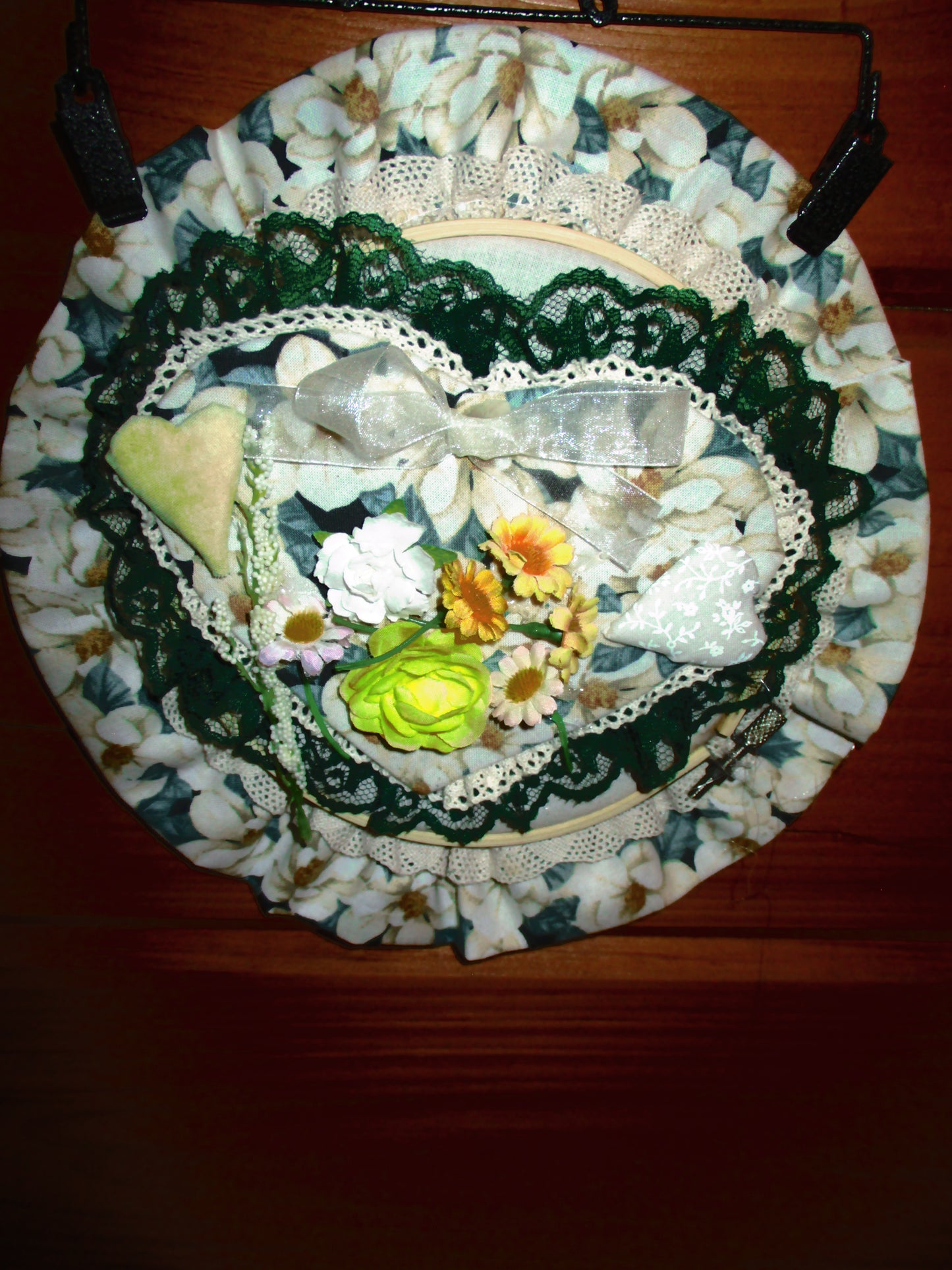 Embroidery hoop wall art