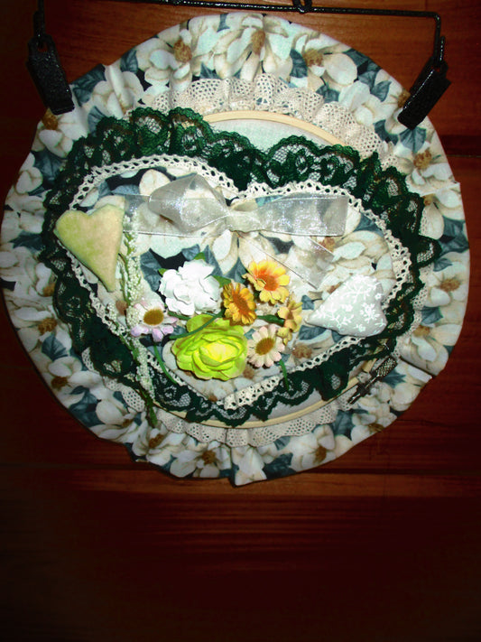 Embroidery hoop wall art