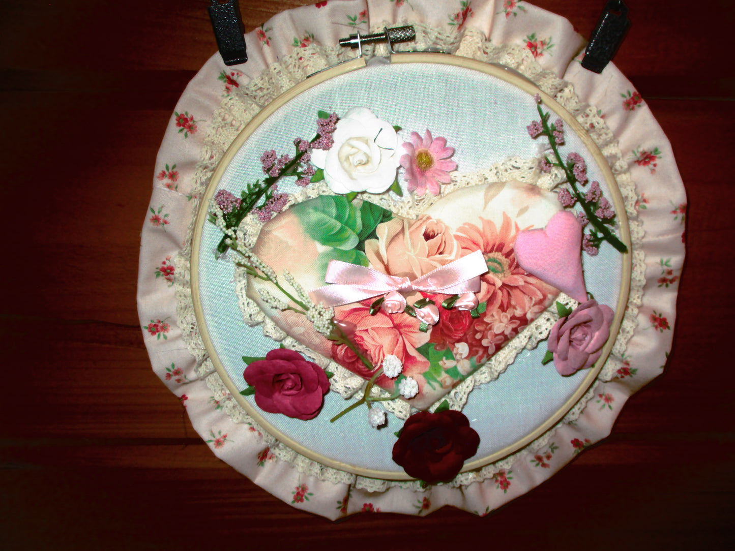 Embroidery hoop wall art