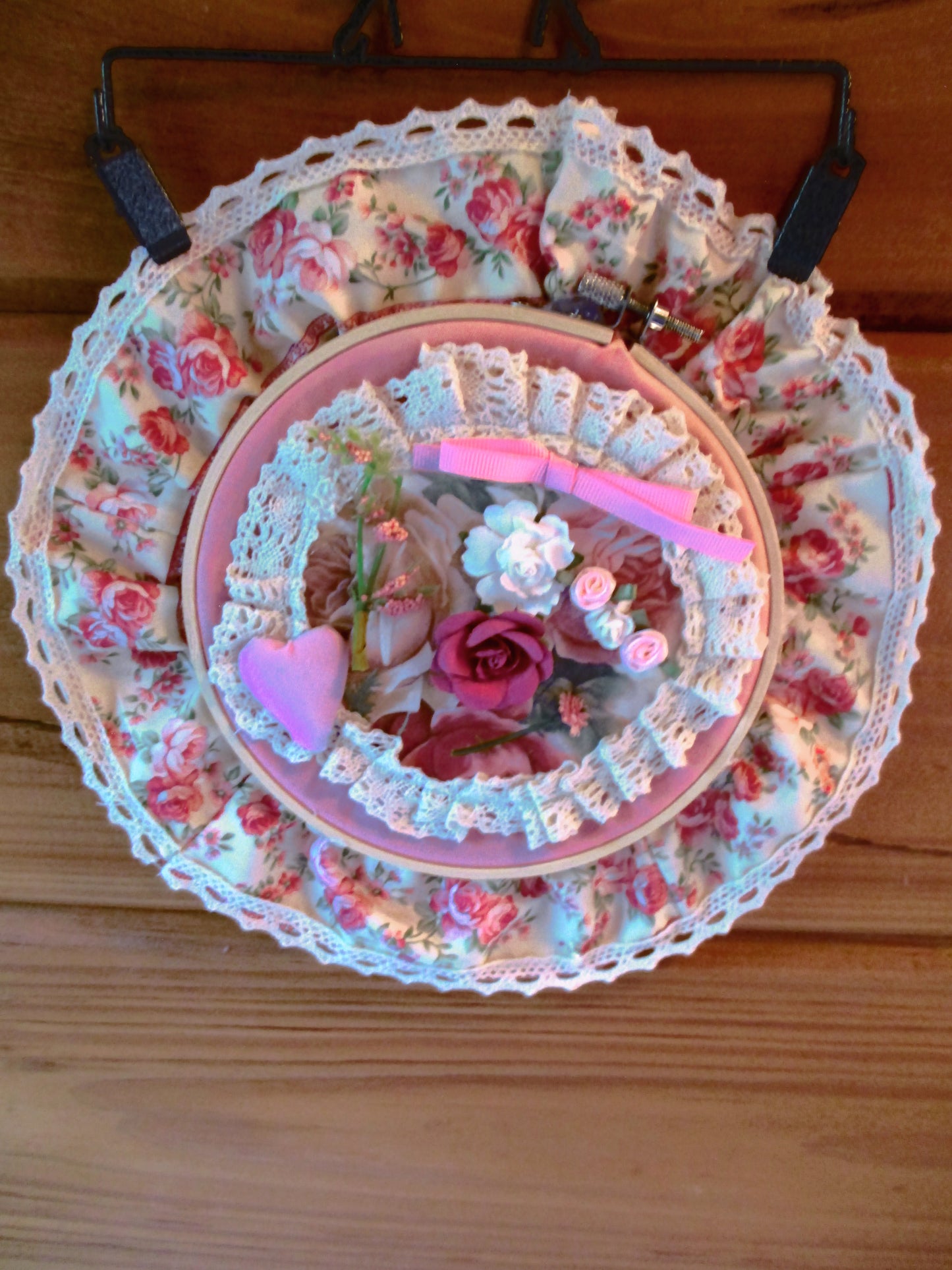 Embroidery hoop wall art