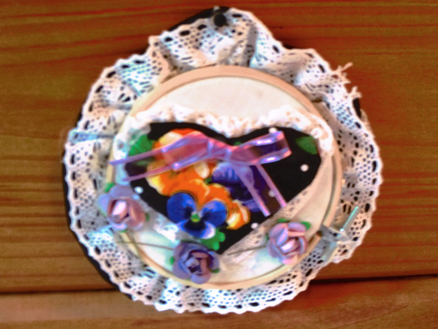 Embroidery hoop wall art