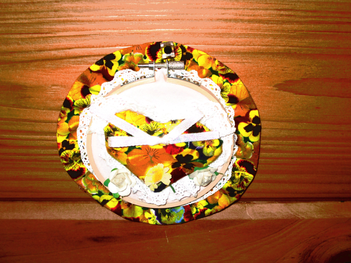 Embroidery hoop wall art
